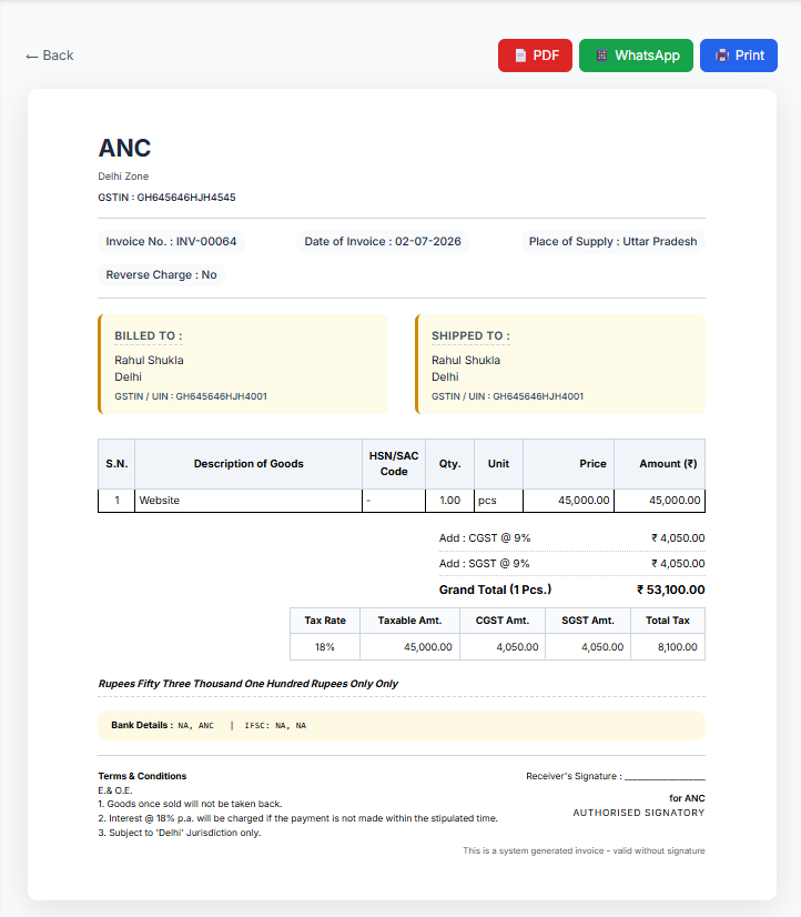 business Invoice Preview - Professional business Invoice